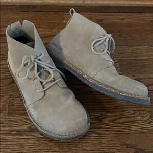 BIRKENSTOCK Uppsala Mid Lace Up Chukka Boots Taupe Men 10 EUC